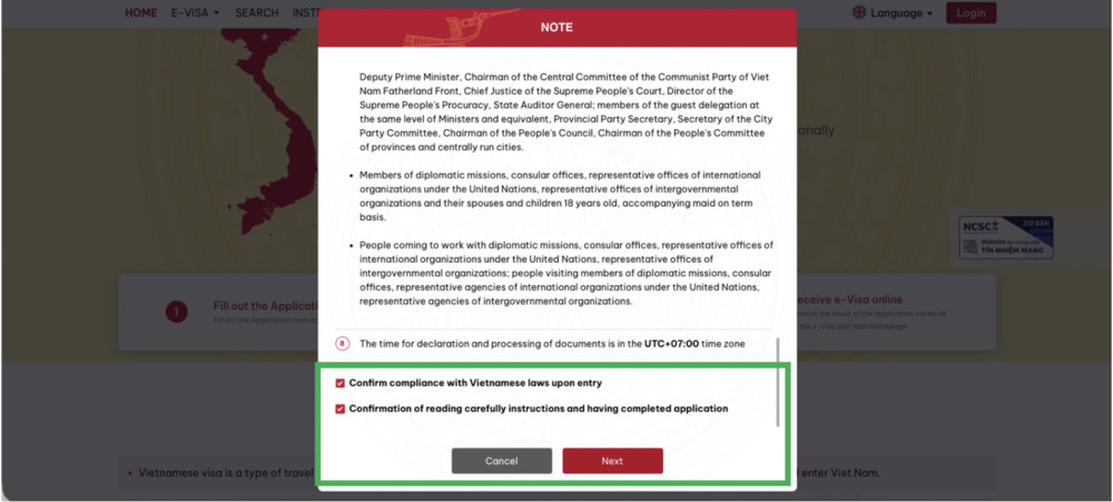 Applying E-Visa Instruction