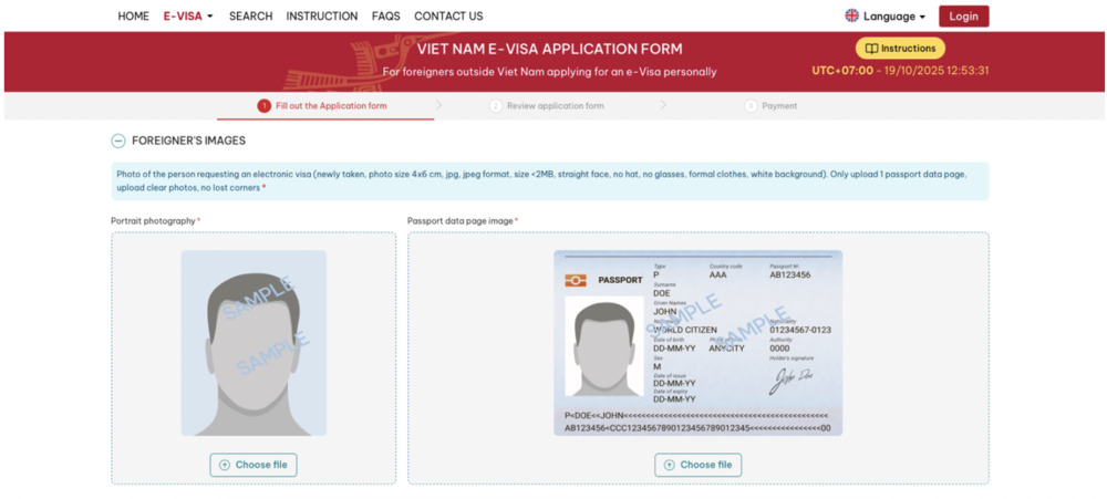 Applying E-Visa Instruction