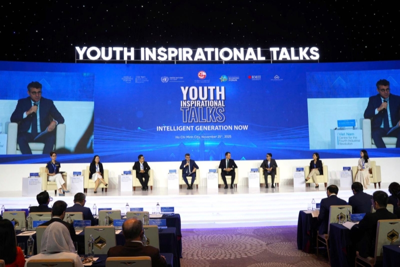 Youth Inspiration Talks, themed “Intelligent Generation NOW,” kick off as part of the Autumn Economic Forum 2025 in Ho Chi Minh City. Photo: C4IR